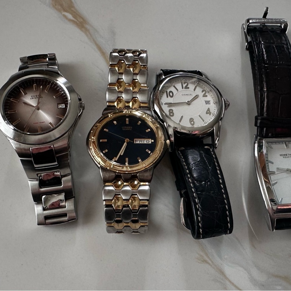 Men's Watch Collection with Silver and Gold Accents